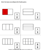 Color Shape to Show Fraction