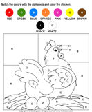 Color the Chicken by Alphabets