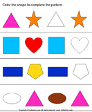 Complete the Shape Pattern - geometry - Kindergarten