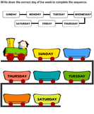 Sequence of Days of the Week - time - Kindergarten