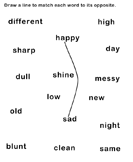 Draw Line to Match Each Word to Its Adjective