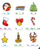 Fill Missing Letters Christmas Vocabulary