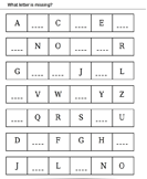 Fill in the Missing Letter - alphabet - Kindergarten