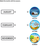 Match the Months with the Seasons - time - Kindergarten