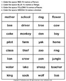 Identify Nouns - noun - Kindergarten