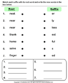 Join Root Words and Suffixes