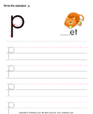 Lowercase Alphabet Writing Practice P