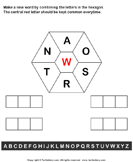Make Words using Letters A O S R T N W