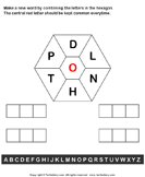 Make Words using Letters D L N H T P O