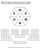 Make Words using Letters W E M N O S I