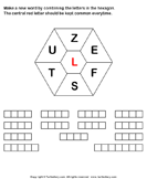 Make Words using Letters Z E F S T U L