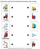 preschool transportation worksheets turtle diary