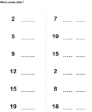 Counting Up - number - Kindergarten