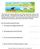 Reading Comprehension Crow and Swans