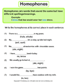 Sentences with Homophones