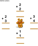 Add 1-digit Numbers - addition - Kindergarten