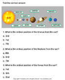 1st Grade Solar System Worksheets Turtle Diary Sort Newest