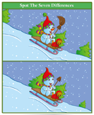 Spot the Difference Snowman Sleigh