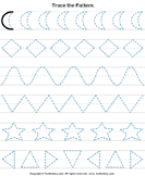 Trace the Pattern - geometric-shapes - Preschool