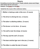 1st grade noun worksheets turtle diary