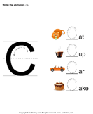 Write Alphabet C in Uppercase